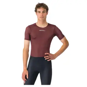 Castelli Pro Mesh 2.0 Korte Mouwen Basislaag Bordeaux