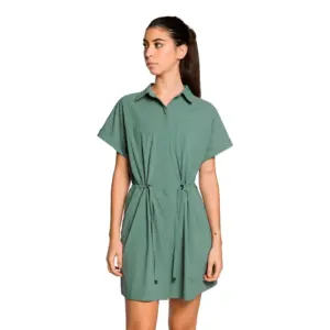 Trangoworld Odina Korte Mouw Jurk Blauw