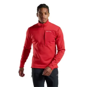 Montane Fury Xt Sweatshirt Met Halve Rits Rood