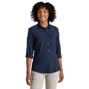 Craghoppers Nosilife Adventure Iii Overhemd Met Lange Mouwen Marineblauw