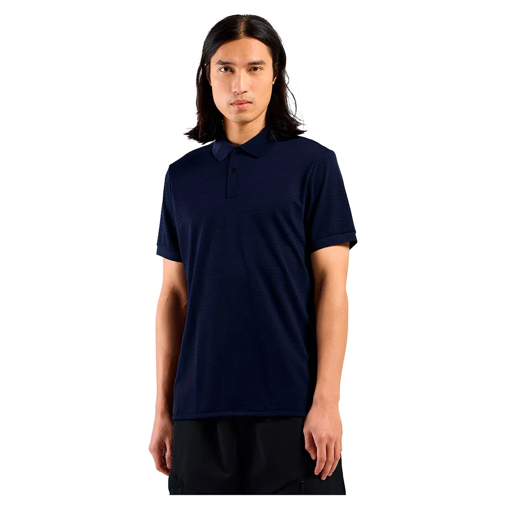 Odlo Ascent Natural Korte Mouw Poloshirt Eclipse