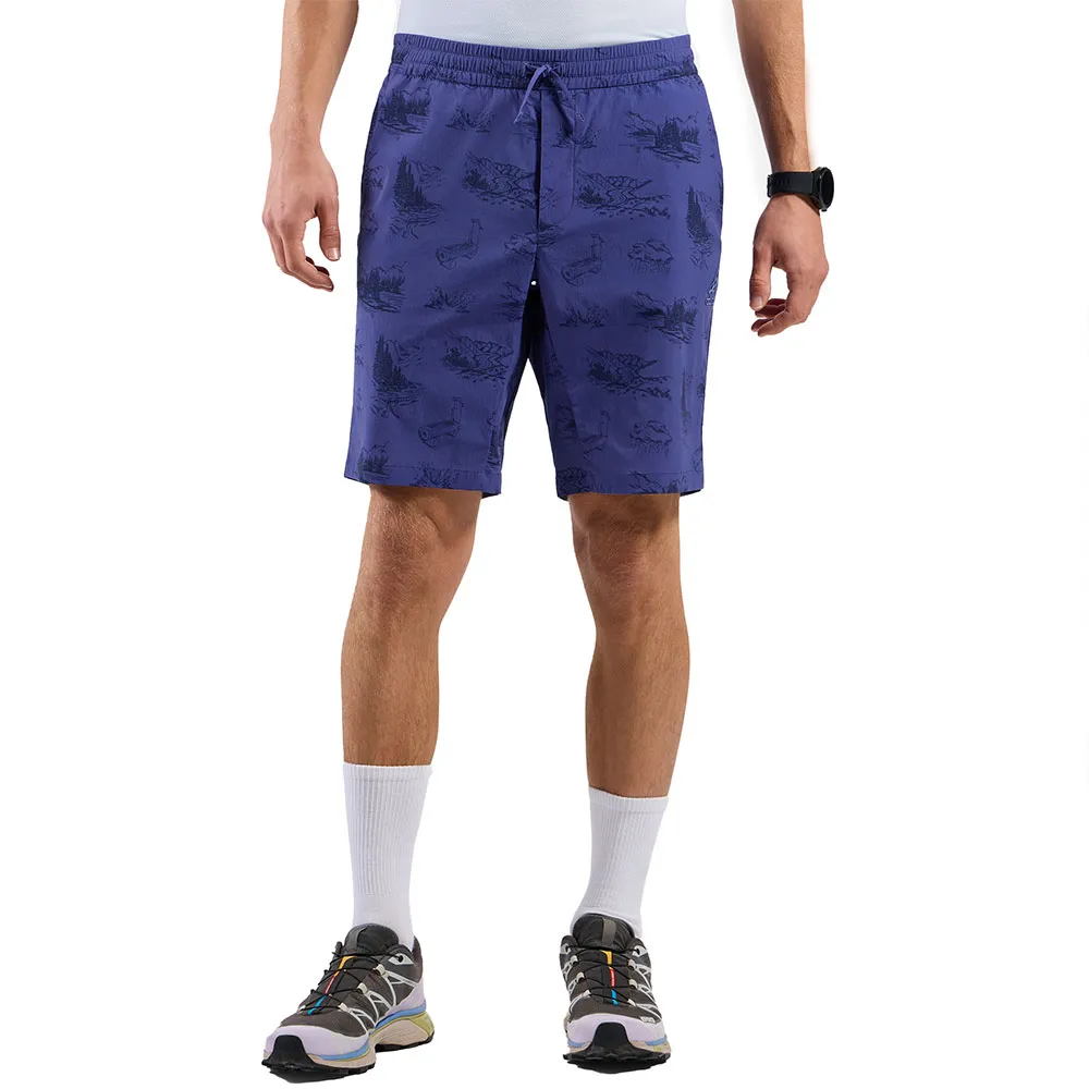 Odlo Essential Print Korte Broek Blauw