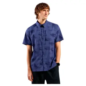 Odlo Essential Overhemd Met Korte Mouwen Blauw