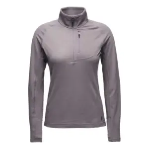 Diamond Coefficient Lt Fleece Met Halve Rits Dark Mauve