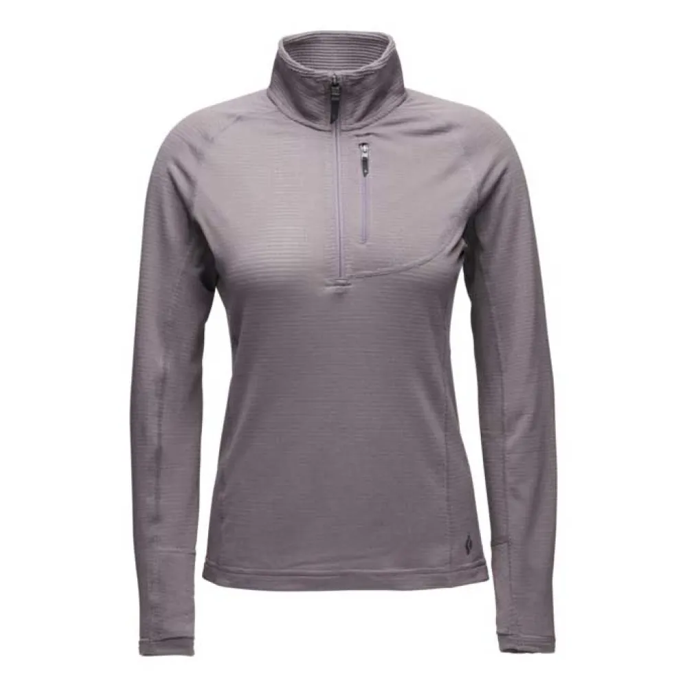 Diamond Coefficient Lt Fleece Met Halve Rits Dark Mauve
