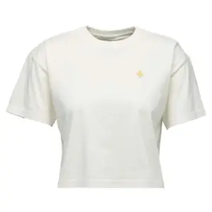 Diamond Diamond Crop T-shirt Met Korte Mouwen Creme