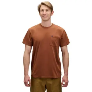 Diamond Diamond Patch Pocket T-shirt Met Korte Mouwen Clay