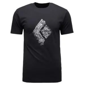 Diamond Engineered Diamond T-shirt Met Korte Mouwen Zwart