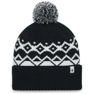 Diamond Tom Pom Muts Zwart