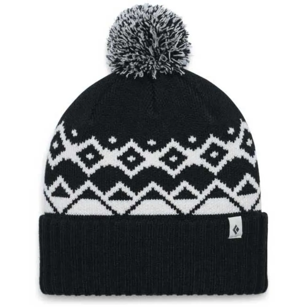 Diamond Tom Pom Muts Zwart