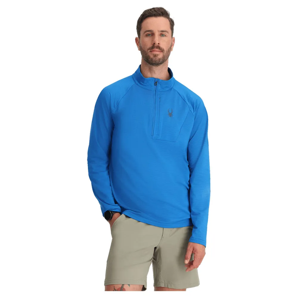 Spyder Gridweb Fleece Met Halve Rits Blauw