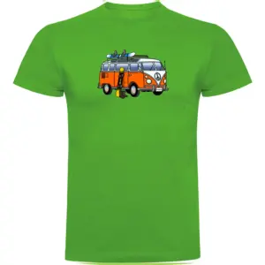 Kruskis Hippie Van Snowboard T-shirt Met Korte Mouwen Groen