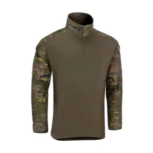 Invadergear Combat T-shirt Met Lange Mouwen Spanish Digital Woodland