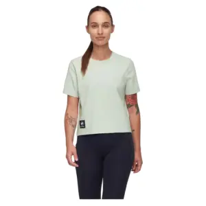 Mammut Massone Cropped Patch T-shirt Met Korte Mouwen Zilver