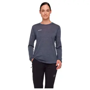 Mammut Tree Wool Fl T-shirt Met Lange Mouwen Marine Melange