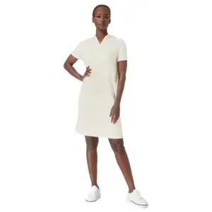 Super.natural Hooded Bio Korte Mouw Jurk Wit