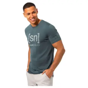 Super.natural Logo Lines Bio T-shirt Met Korte Mouwen Blauw