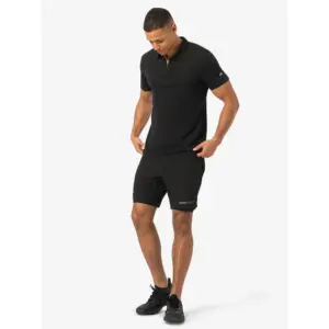 Super.natural Zip Korte Mouw Poloshirt Zwart