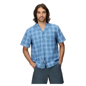 Marmot Airexchange Upf 40 Camp Novelty Overhemd Met Korte Mouwen Rain Cloud Windowpane