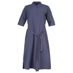 Hannah Liby Korte Mouw Jurk Blauw