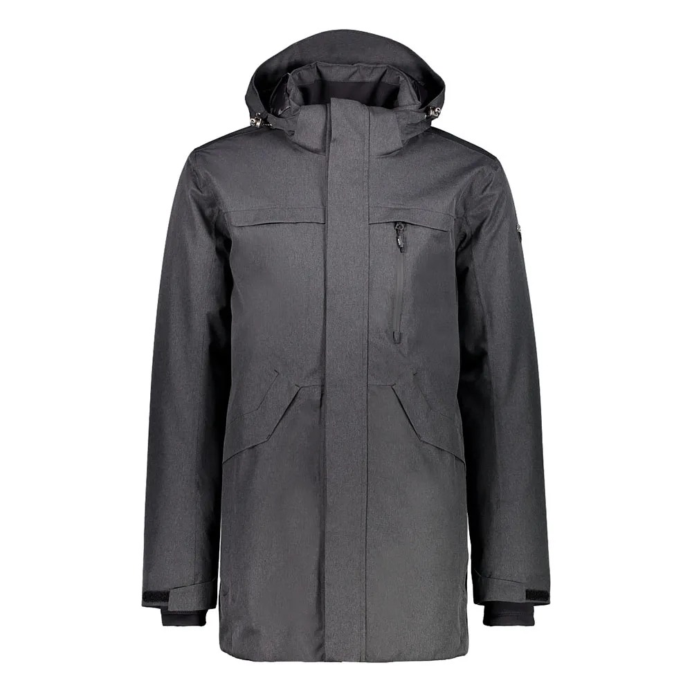 Cmp Parka Zip Hood 38z2127 Jas Zwart