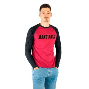 Jeanstrack Floc T-shirt Met Lange Mouwen Garnet
