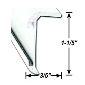 Ap Products Hoekrail Invoegen 2.43 M Zwart