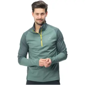Elbrus Nior Sweatshirt Met Halve Rits Dark Forest / Urban Chic / Citronelle