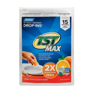 Camco Tst Max Drop Ins Toiletblok Met Frisse Citrusgeur Blauw