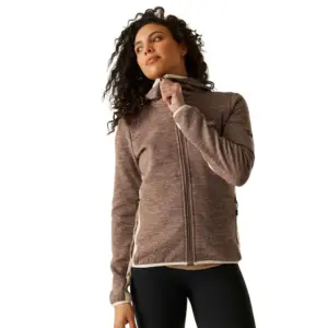 Regatta Kemilia Fleece Met Volledige Rits Mocha / Periwinkle