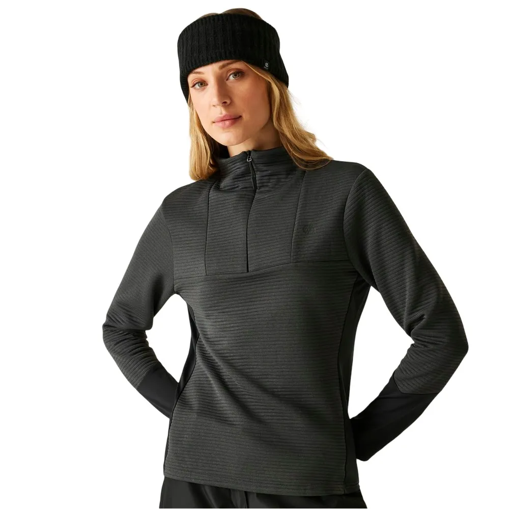 Dare2b Iced Core Stretch Sweatshirt Met Halve Rits Zwart