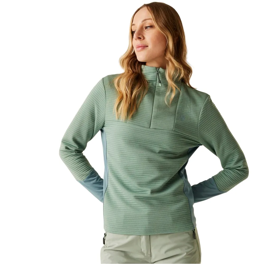 Dare2b Iced Core Stretch Sweatshirt Met Halve Rits Groen