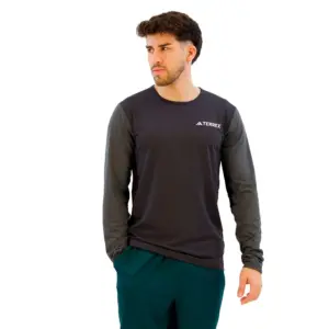 Adidas Multi Synthetic Lange Mouwen Basislaag Grijs