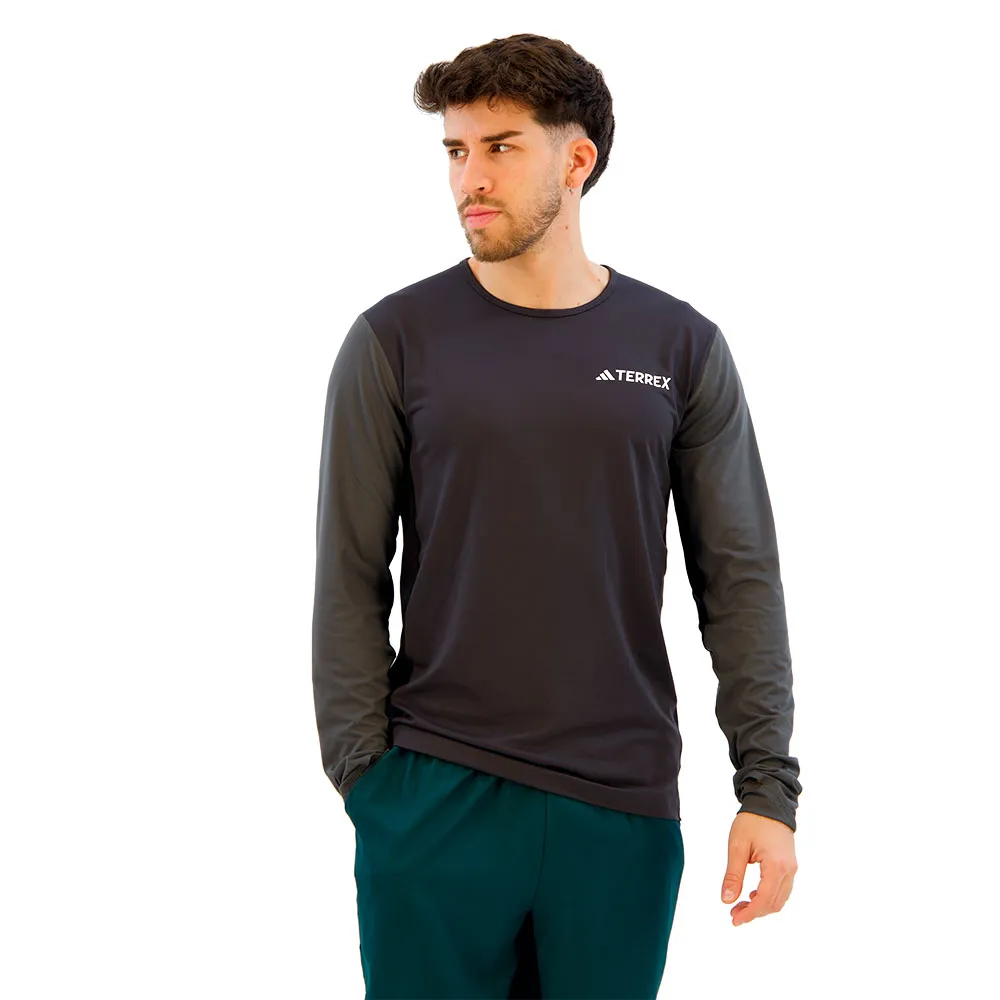 Adidas Multi Synthetic Lange Mouwen Basislaag Grijs