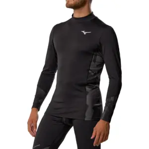 Mizuno Virtual Body G5 High Neck Lange Mouwen Basislaag Zwart
