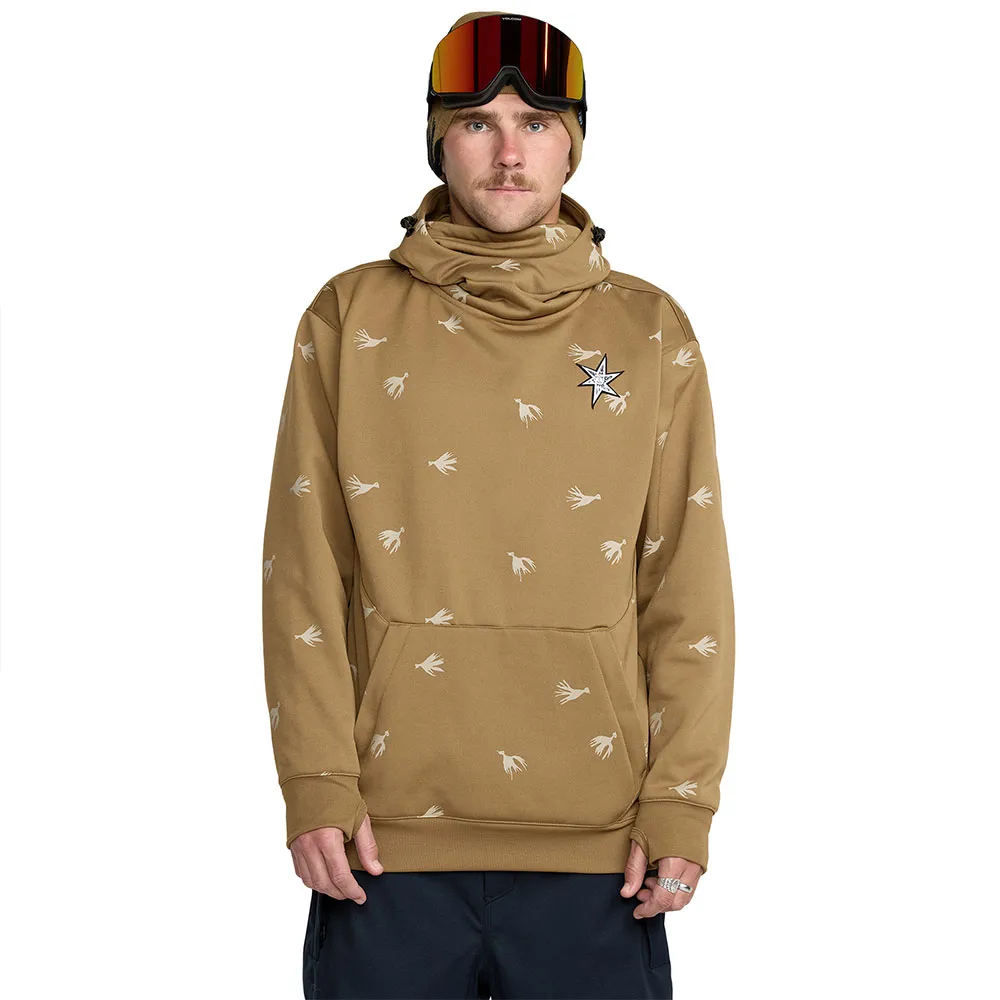 Volcom Hydro Riding Fleece Met Kap Bruin