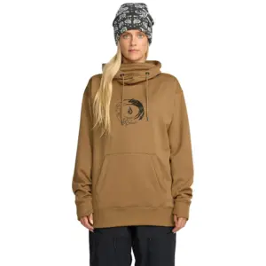 Volcom Riding Hydro P/o Fleece Met Kap Bruin