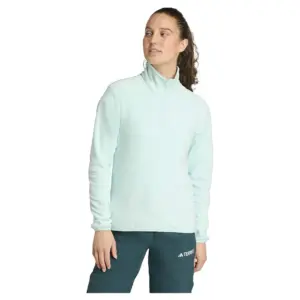 Adidas Multi Essentials Fleece Met Halve Rits Semi Flash Aqua