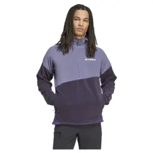 Adidas Terrex Multi Climawarm Anorak Fleece Met Halve Rits Zwart