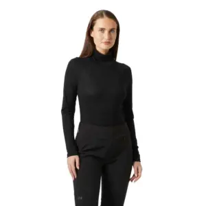 Helly Hansen Hh Durawool High Neck Lange Mouwen Basislaag Zwart