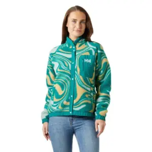 Helly Hansen Imperial Printed Pile Snap Fleece Met Volledige Rits Blauw