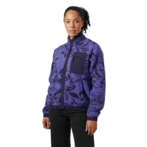 Helly Hansen Imperial Printed Pile Snap Fleece Met Volledige Rits Ultra Violet