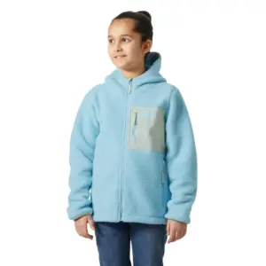 Helly Hansen Jr Champ Pile 2.0 Fleece Met Volledige Rits Bright Cyan