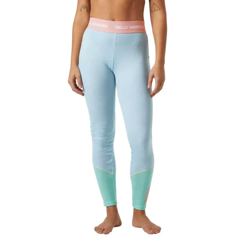 Helly Hansen Lifa Merino Midweight Basislaagbroek Bright Cyan