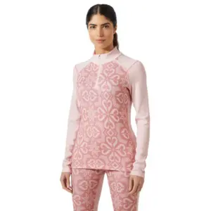 Helly Hansen Lifa Merino Midweight Sweatshirt Met Halve Rits Roze