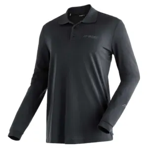 Maier Sports Ulrich Lange Mouw Poloshirt Zwart