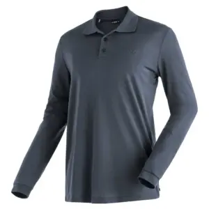 Maier Sports Ulrich Lange Mouw Poloshirt Zilver