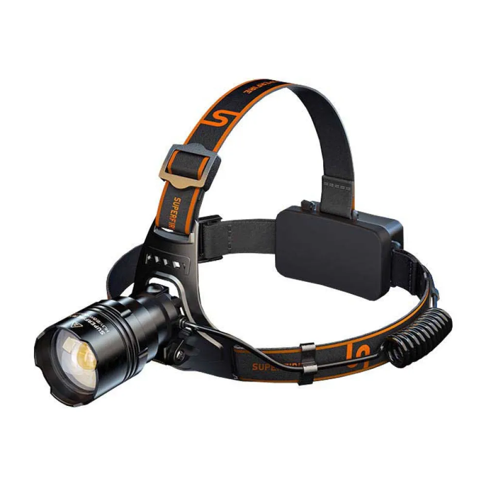 Superfire Hl31 Type-c Hoofdlamp Zwart