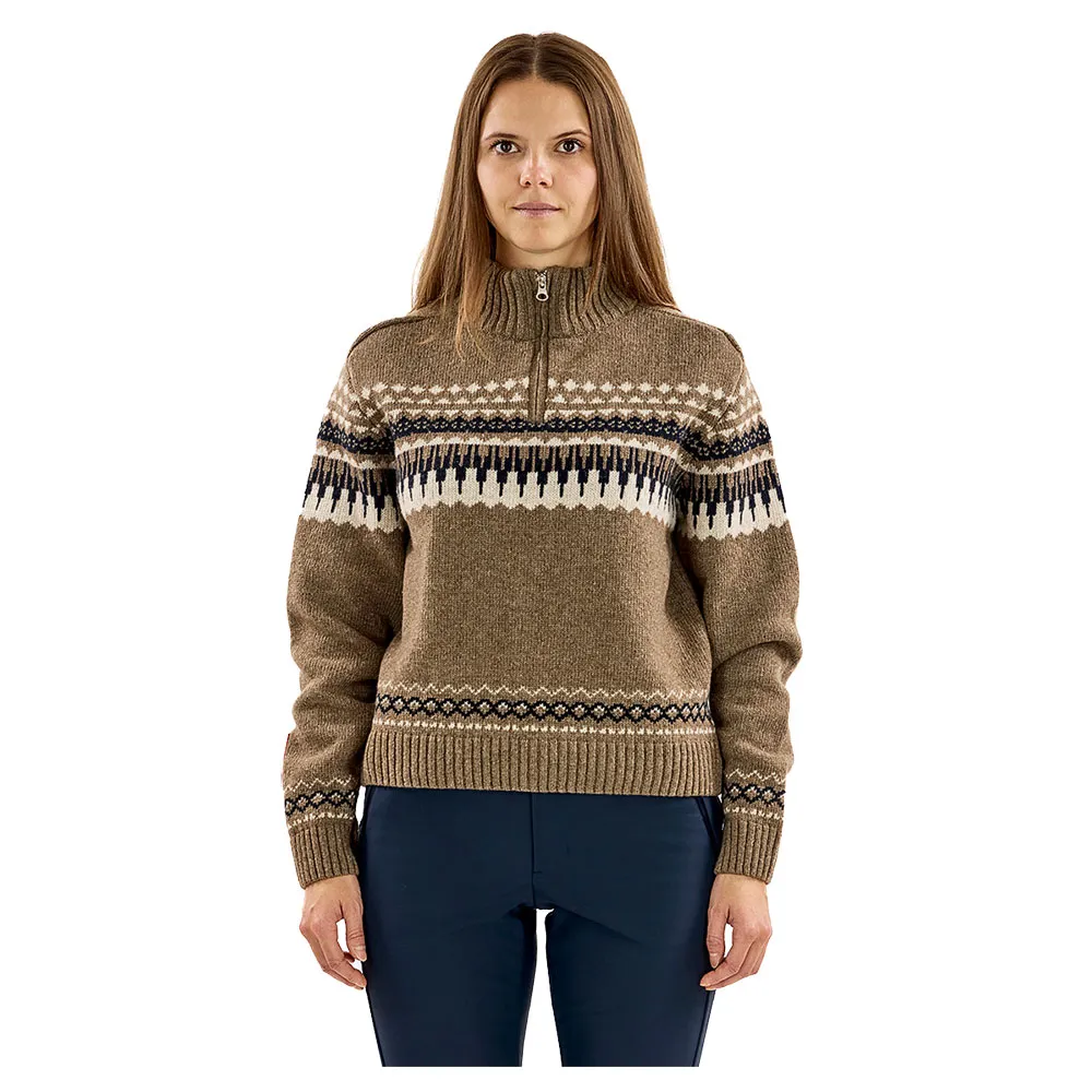The Mountain Studio Ski Lambswool Trui Brindle