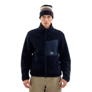 The Mountain Studio Soft Wool Pile Fleece Met Volledige Rits Sky Captain